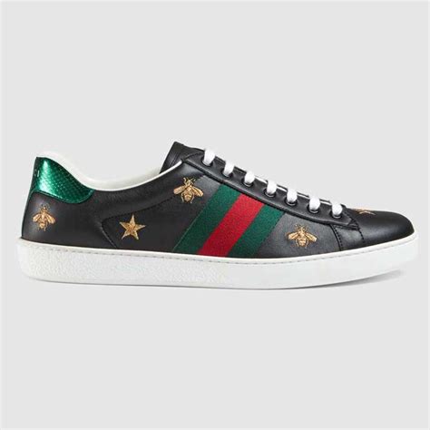 gucci ace star blackgold starwherw the bee is|Gucci ace shoes reviews.